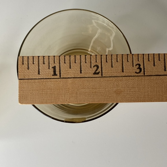 Vintage Bjorkshult Sweden Creamer and Sugar Bowl Set Amber Glass - Picture 5 of 7